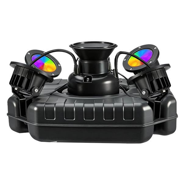 Fuente para laguna multicolor